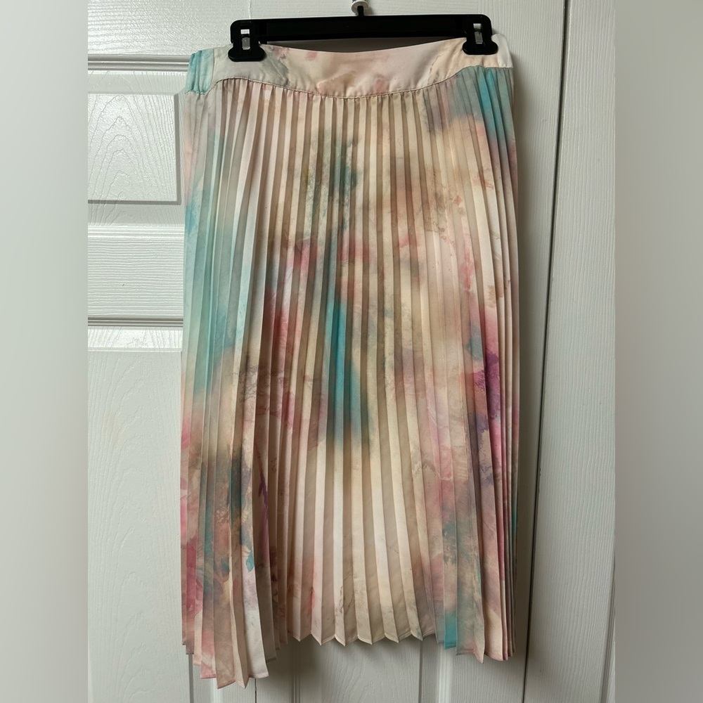 Spring Pleated A-Line Skirt
